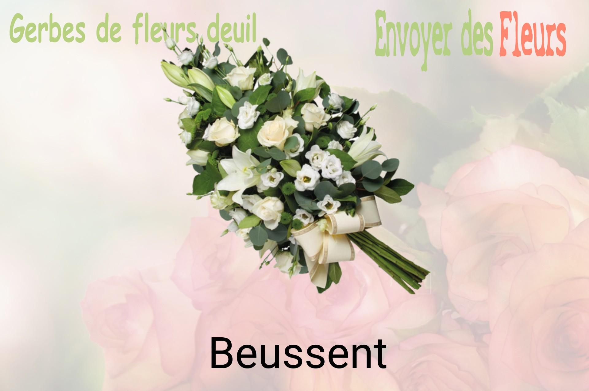 Gerbe de fleurs de deuil livrée à Beussent